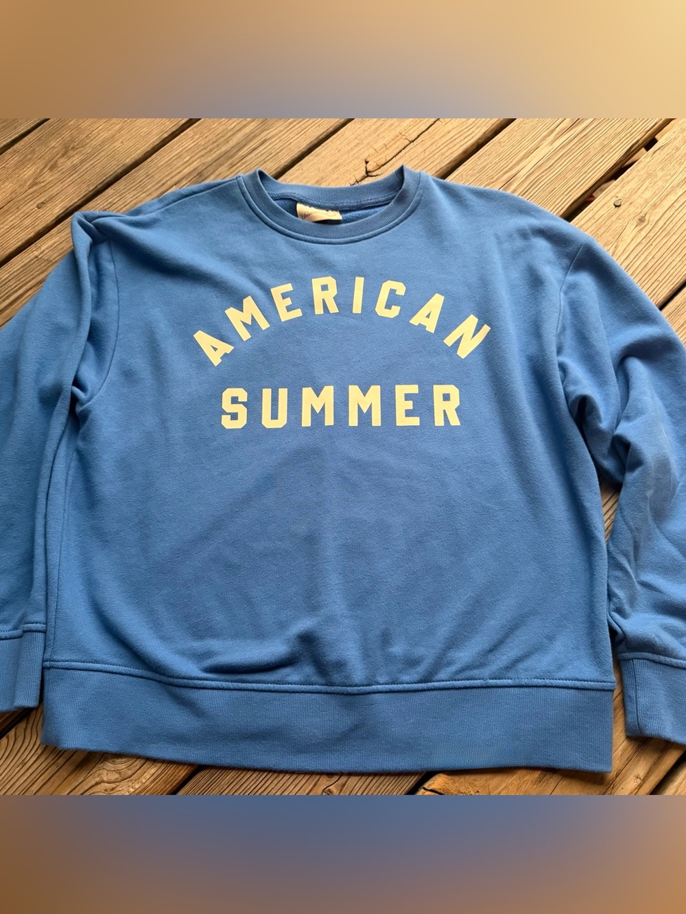 Universal Thread American Summer Blue Graphic Sweatshirt Size Small